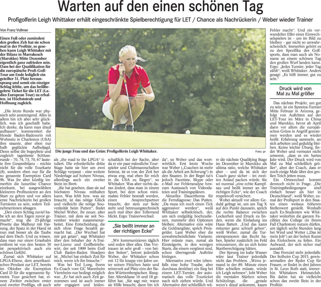 Badisches Tagblatt, 15.02.2013